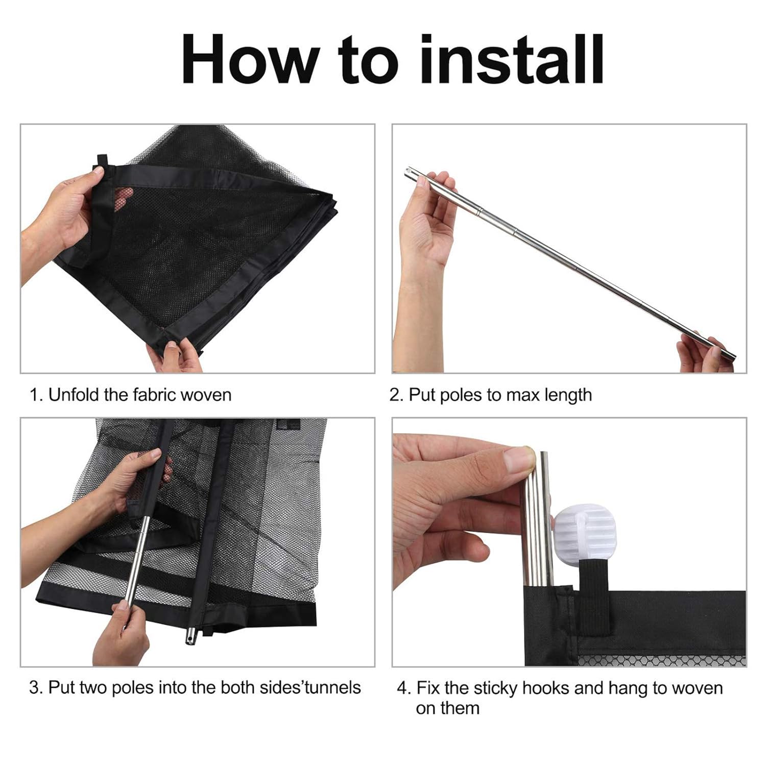 43.3"x28.3"Black Portable Mesh Folding Safety Fence Baby Gate，Magic Pet Gate for The House Providing a Safe Enclosure to Play and Rest, Dog Gate Isolated Gauze Indoor and Outdoor Safety Gate : Baby