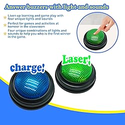 Gelabur 2-Pack Buzzers for Trivia Games, Answer