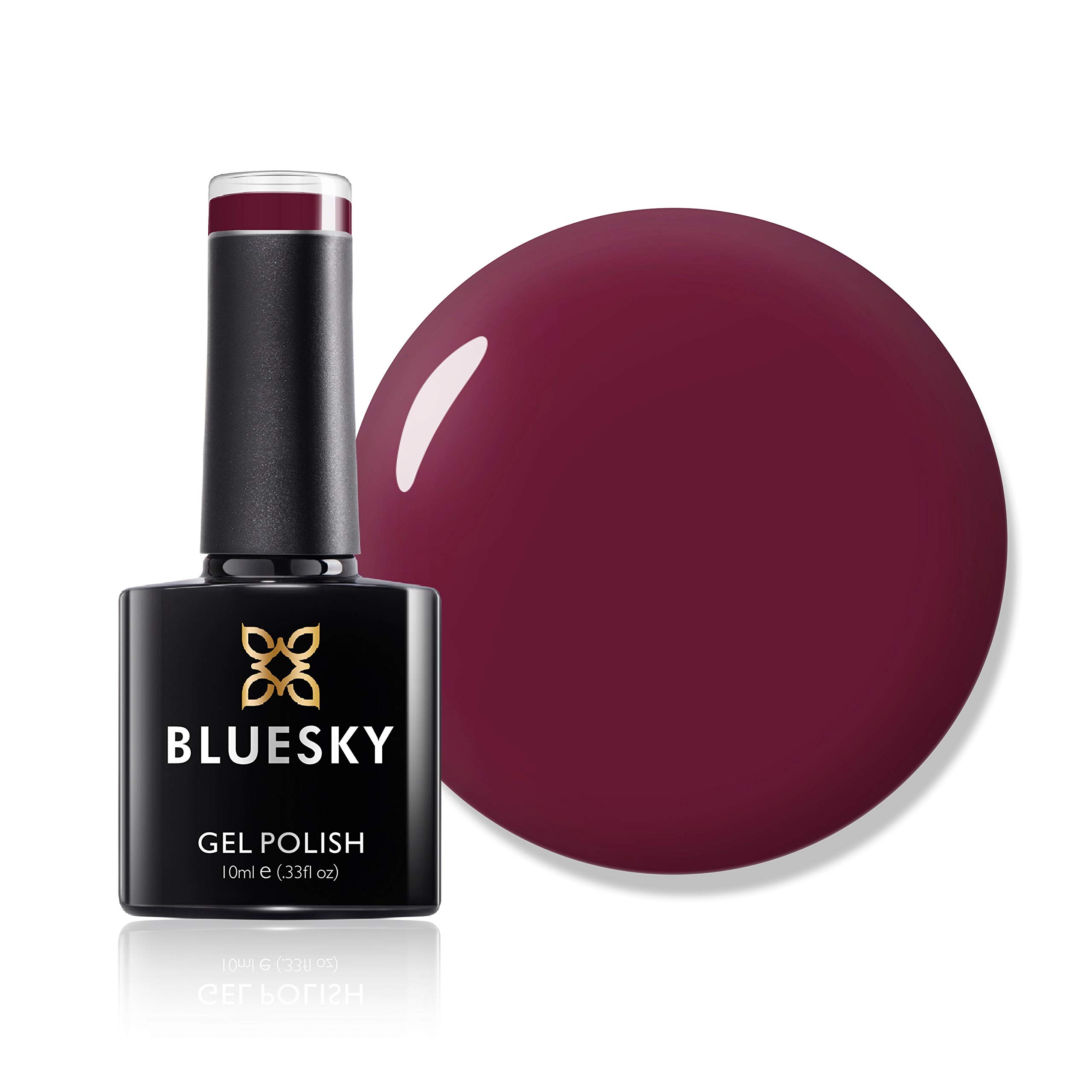 Bluesky Gel Nail Polish, Oxblood 80628, Dark Red, UV/LED Soak-Off Gel Polish, Long Lasting, Chip Resistant, 10ml
