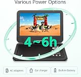 YOTON 12.5in Portable DVD Player with 10.5in Swivel Screen Black view 6