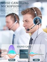 Conambo USB Headset with Microphone 3.5mm USB C UC Call Center Office view 3