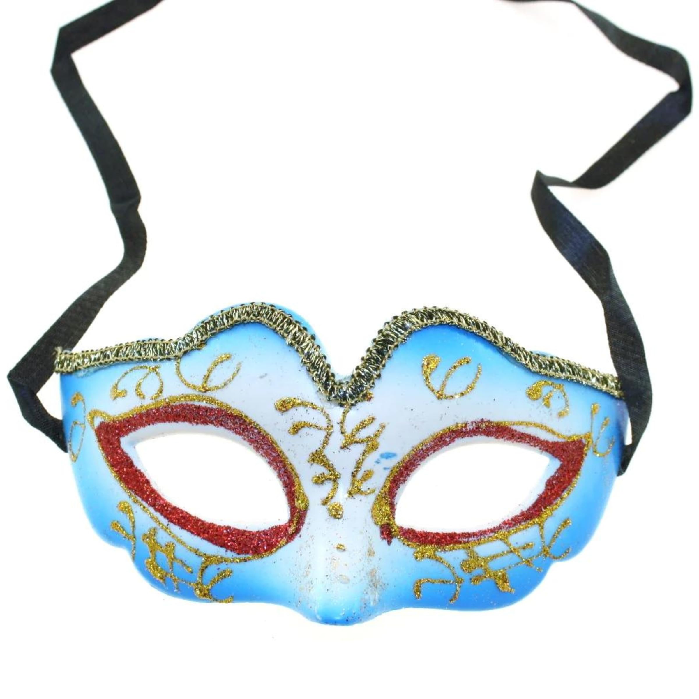 Topkids Accessories Masquerade Mask For Women and Men, Venetian Mask Halloween Mask, Masks for Masquerade Ball, Fancy Dress Adult, Cosplay accessories (Glitter Red, Gold, Turquoise)