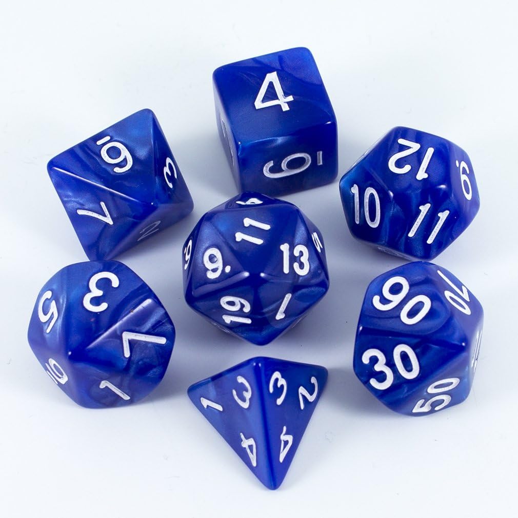 Paladin Roleplaying Blue Pearl RPG Dice Set For DND