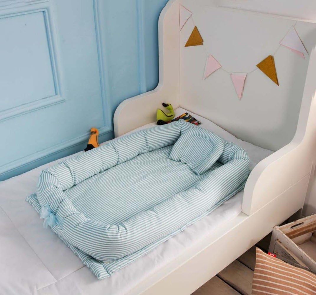 myun Portable Crib Bed Detachable Baby Isolation Bed Newborn Bionic Bed, 90 * 50 * 15cm,8