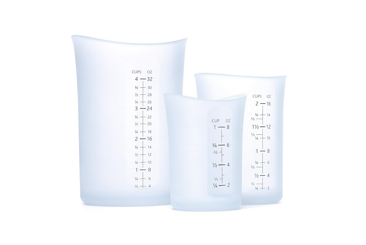 iSi Set of 3 Flexible Measuring Cups - 1, 2 and 4C. Capacity.Highly Ranked and Recommended
