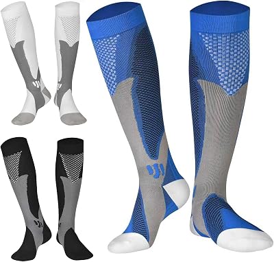Gcbiger Compression Socks 3 Pairs 20-30 mmHg Women Men Medical Stockings