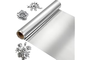 AIHSUMC Aluminum Metal Foil Roll, 0.05 mm Thick Crafts Aluminum Flashing Roll 12 Inch X 16.5 ft Durable Foil Silver Metal Sheet, Multipurpose Tin Foil for DIY and Crafting Projects