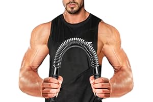 Power Twister Bar Arm Exerciser,Anti-Slip Plastic Handle with Straps, Home Chest Expander for Arm Biceps, Abdomen, Shoulder a