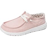 Women's Slip On Loafer Shoes Canvas Low Top Fashion Sneakers Casual Flat Comfortable Walking Shoes