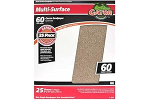 Gator 9" x 11" Multi-Surface Sanding Sheets, 60 Grit, 25 Pack