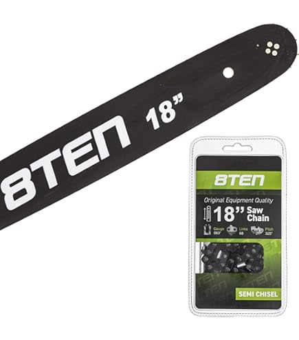 Amazon.com : 8TEN Full Chisel Chainsaw Chain 18 Inch .063 .325