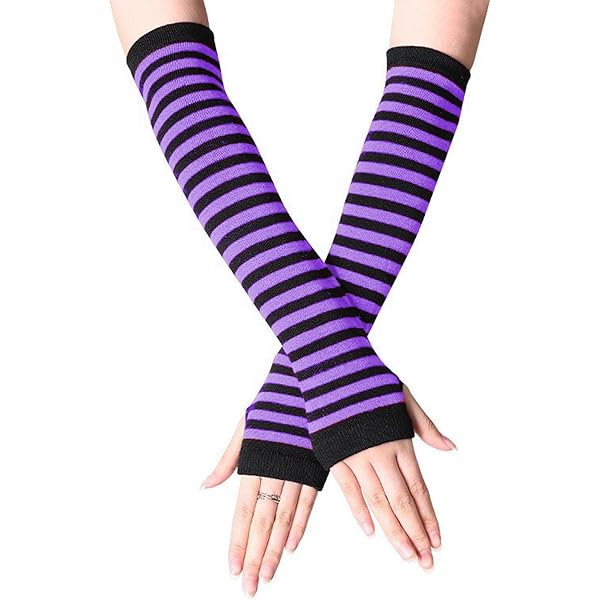 【ポン酢】rurumu: multi stripe arm warmer ToBeInStyle Women's Striped 100% Nylon Arm Length Warmers