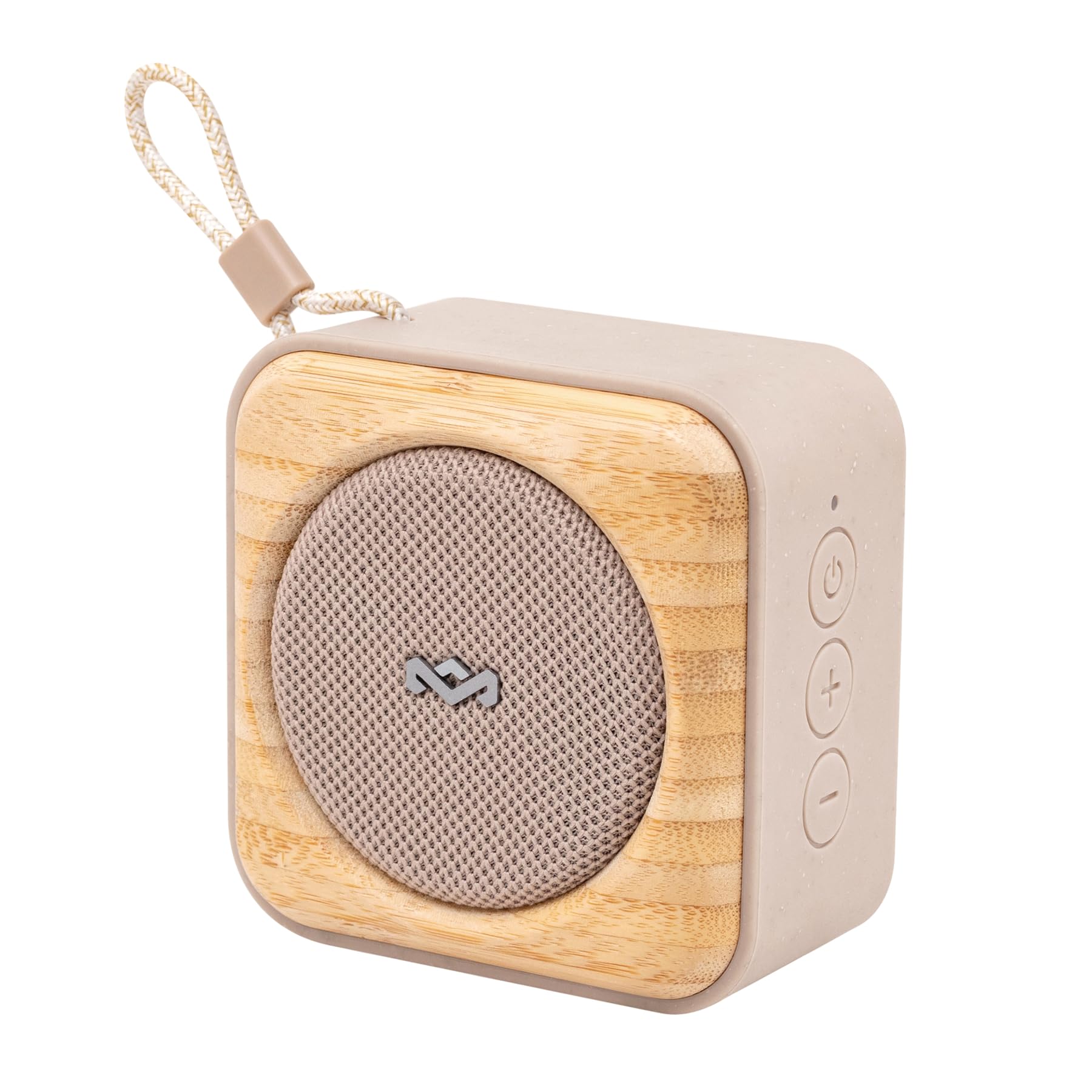 House of Marley Roots Bluetooth Speaker - Small Portable Bluetooth Speaker for Travel & Outdoor, Weatherproof & IP67 Waterproof Rating, 10Hr Playtime - Wireless Rechargeable Speakers for Phone, Cream