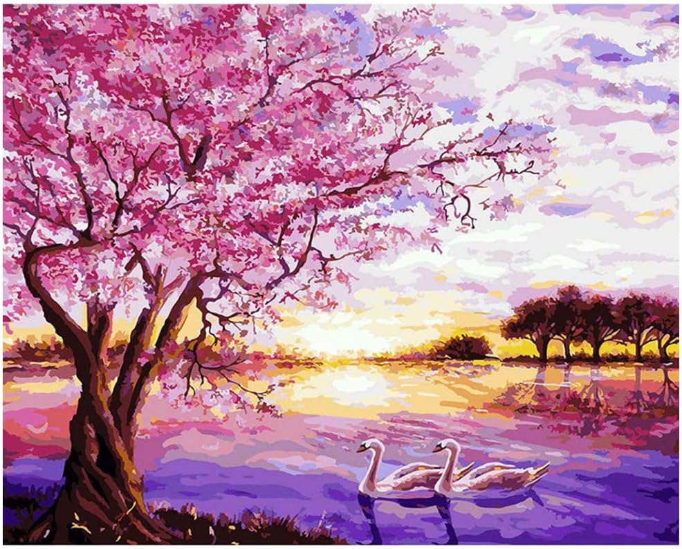 YUNIAO New Paint by Numbers Kits for Adults Beginner Children Kids DIY Pre-Printed Oil Painting Gift Arts Crafts,DIY Painting by Numbers Kit Coloring by Numbers Picture by Numbers Home Decors