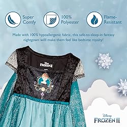 Disney Girls' Frozen 2 Fantasy Gown Nightgown, ANNA