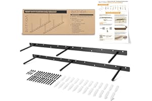 BATODA 32" Heavy Duty Floating Shelf Bracket (2 pcs) – Solid Steel Blind Shelf Supports - Hidden Brackets for Floating Wood Shelves Kitchen, Living Room - Shelving Mounting Hardware Included (Pack 2)