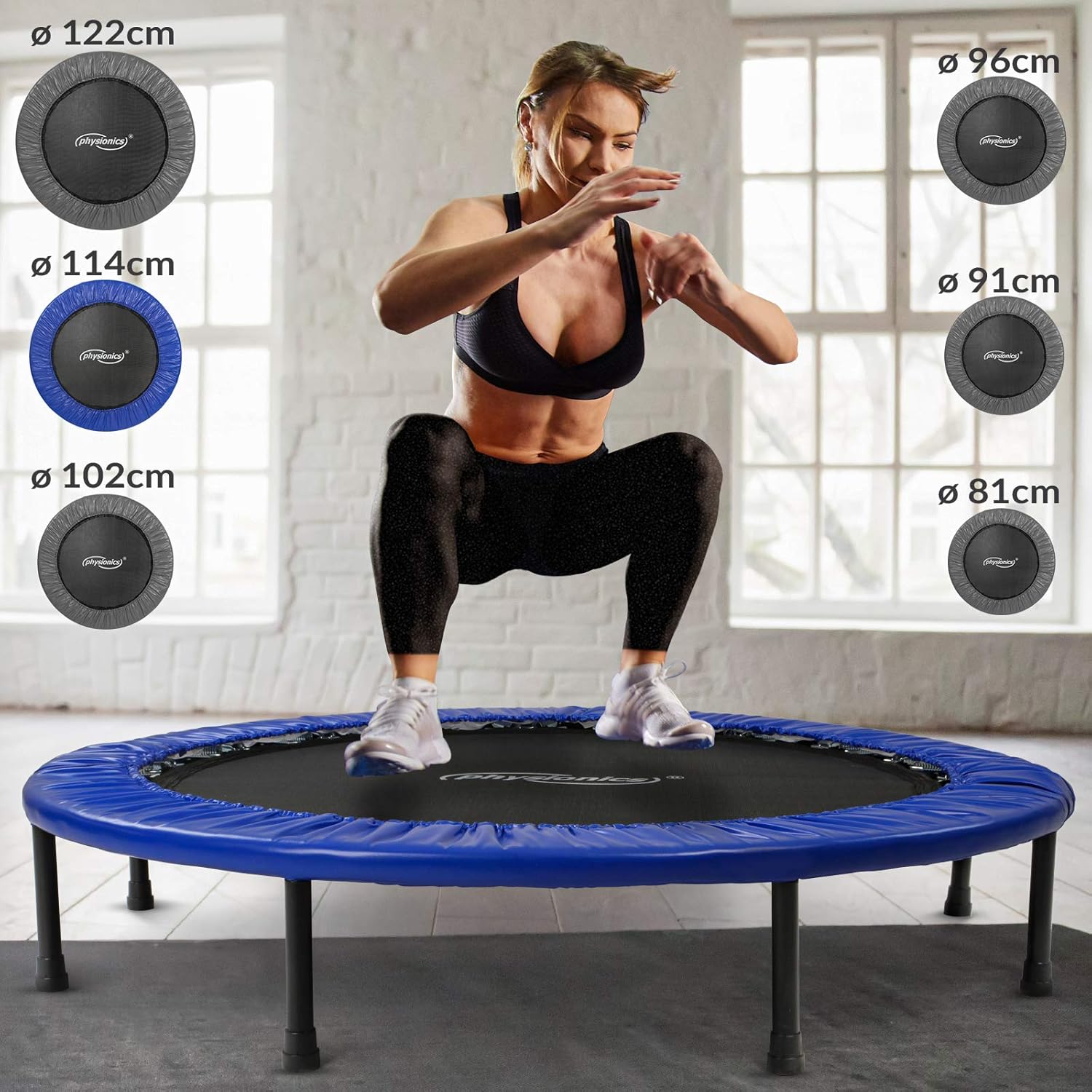 Physionics Mini trampolín en Varias tamaños - Peso máximo: 100 kg ...