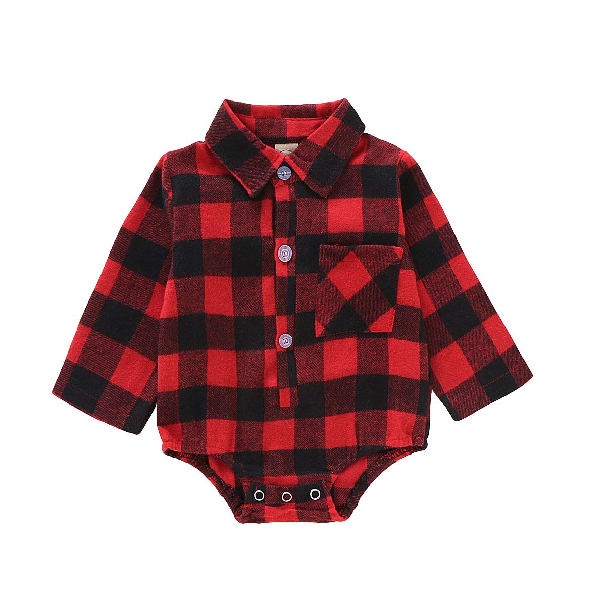 baby buffalo plaid onesie