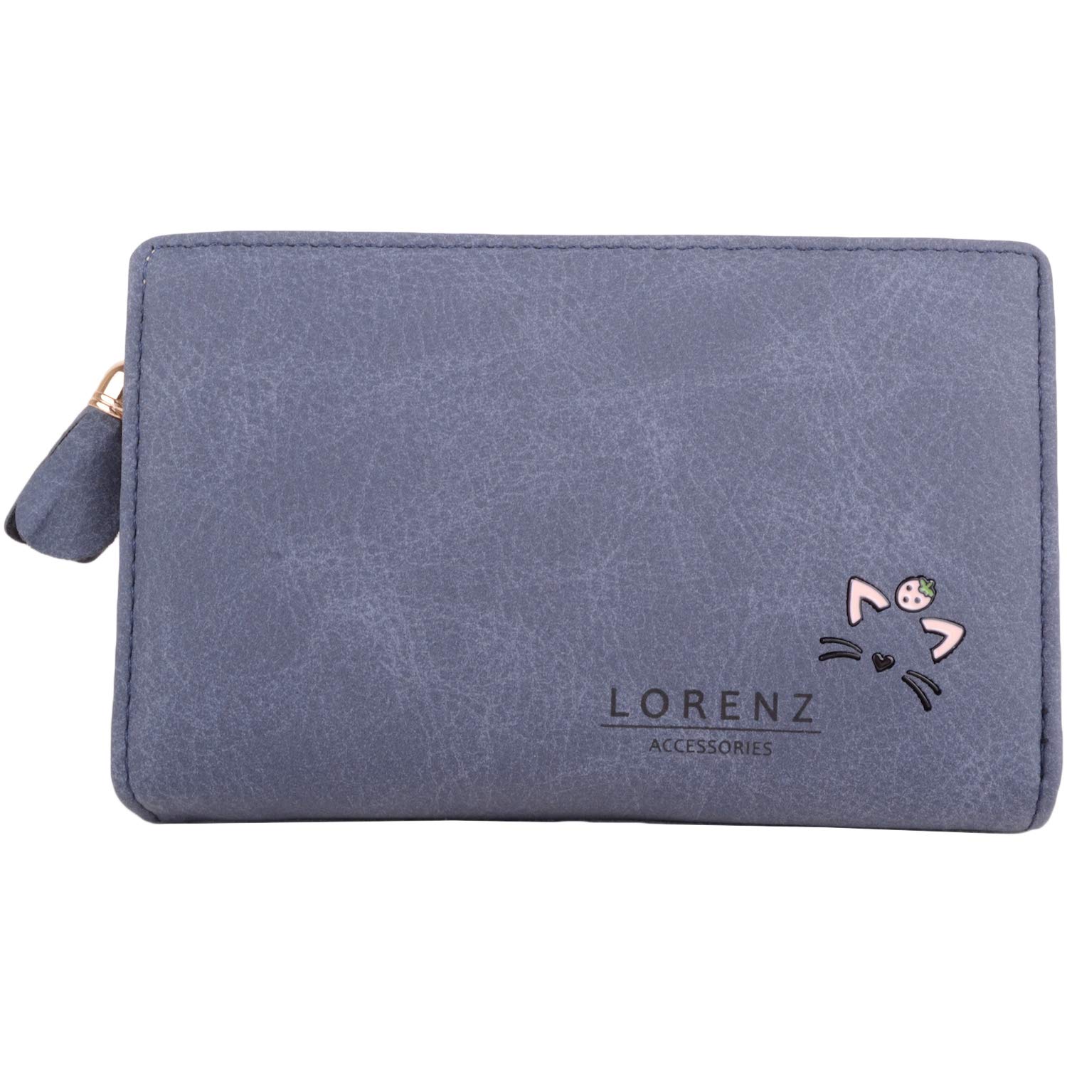 Valita Womens/Girls Smooth Faux Leather Bi-Fold Money/Coin Holder/Purse - Dark Blue