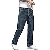 JMIERR Men's Regular Fit Straight Leg Jeans - Classic Casual Stretch Denim Pants for Men with 5 Pockets