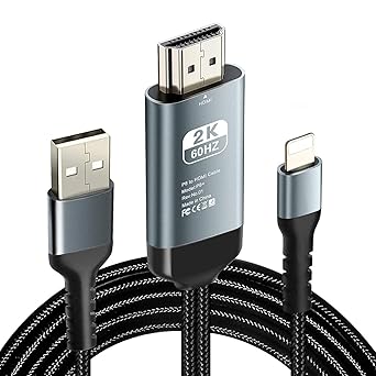 Amazon Iphone Hdmi 変換 ケーブル 高速伝送 1080p高解像度 耐久性 画面と音声同時出力 設定不要 最新ios13 6対応 Mc Whlzd Hdmiケーブル