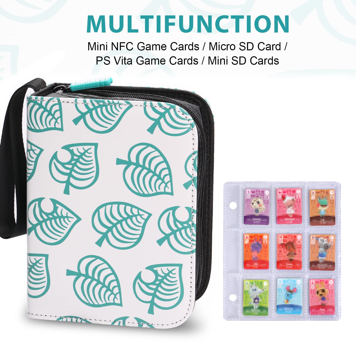 495 Pockets Binder Holder for Animal Crossing Mini Amiibo Cards, 1.3