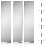 3Pcs Push Door Plate 15x3.5" Stainless Steel Door