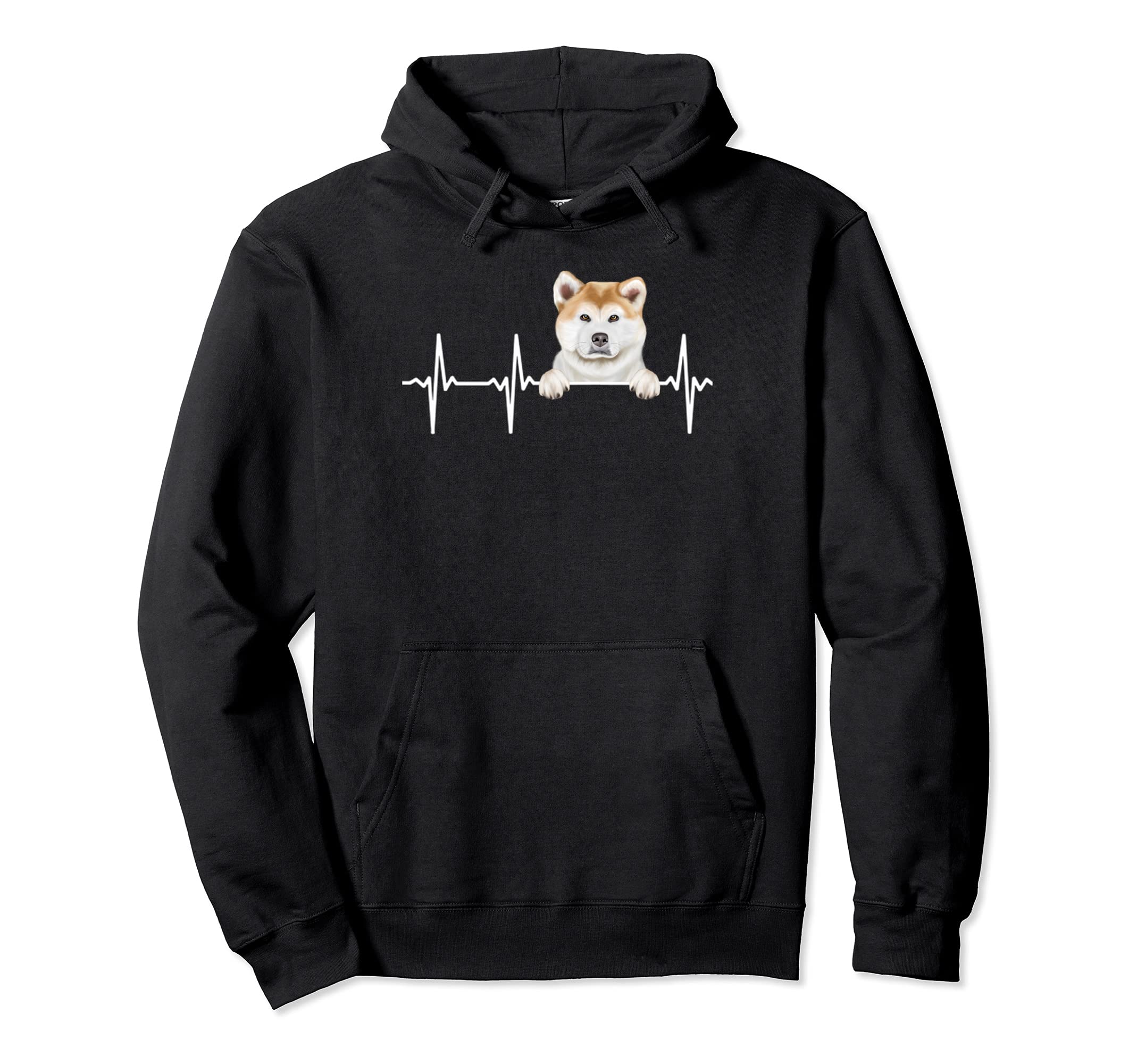 Funny Dog Heartbeat For Akita Lovers Pullover Hoodie