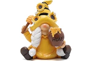 Hodao Bumble Bee Spring Gnome Decorations Honey Bee Gnomes Ornaments World Bee Day Decorations Gifts Summer Gnomes Figurines Honey Bee for Garden Decor Bee Birthday Gifts for Mom, Women, Grandma