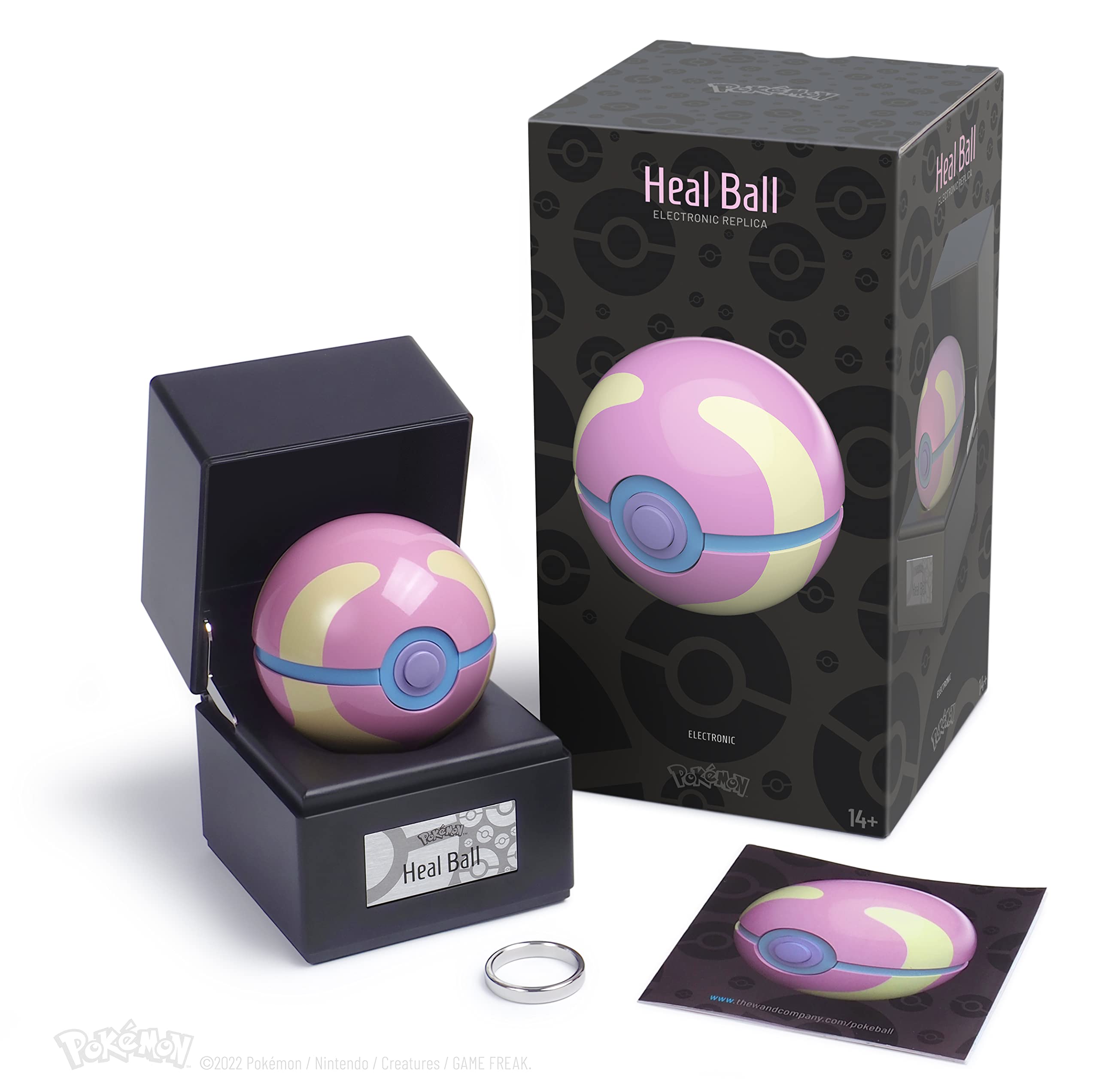 The Wand Company Original Poké Ball Authentic Replica - Realistic, Electronic, Die-Cast Authentic Replica with Display Case Light Features. Officially Licensed by Pokémon — image 1