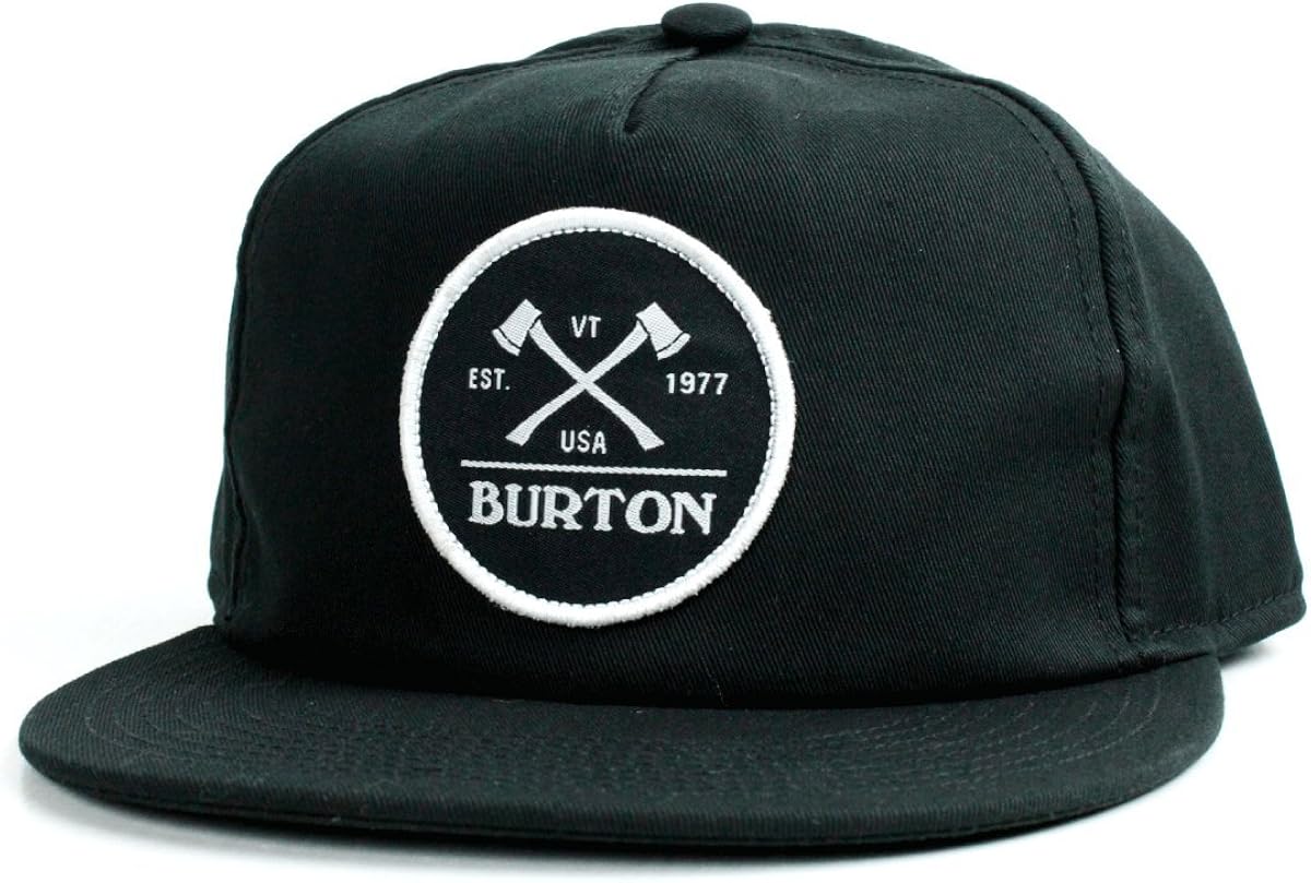 Amazon Burton バートン キャップ メンズ 帽子 スナップバック Snapback ストレートキャップ ベースボールキャップ 黒 ブラック キャップ 通販