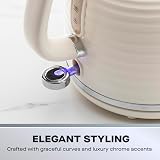 Daewoo Sienna 1.7L Kettle & 4 Slice Toaster Cream Bundle 3KW Rapid Boil view 5