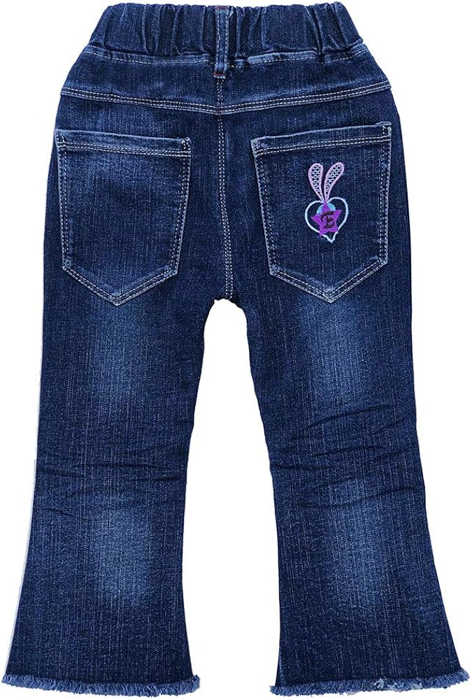 Peacolate 2-7T Toddler Big Girls Pants Clothing Set 2pcs Cotton top and Jeans: Clothing