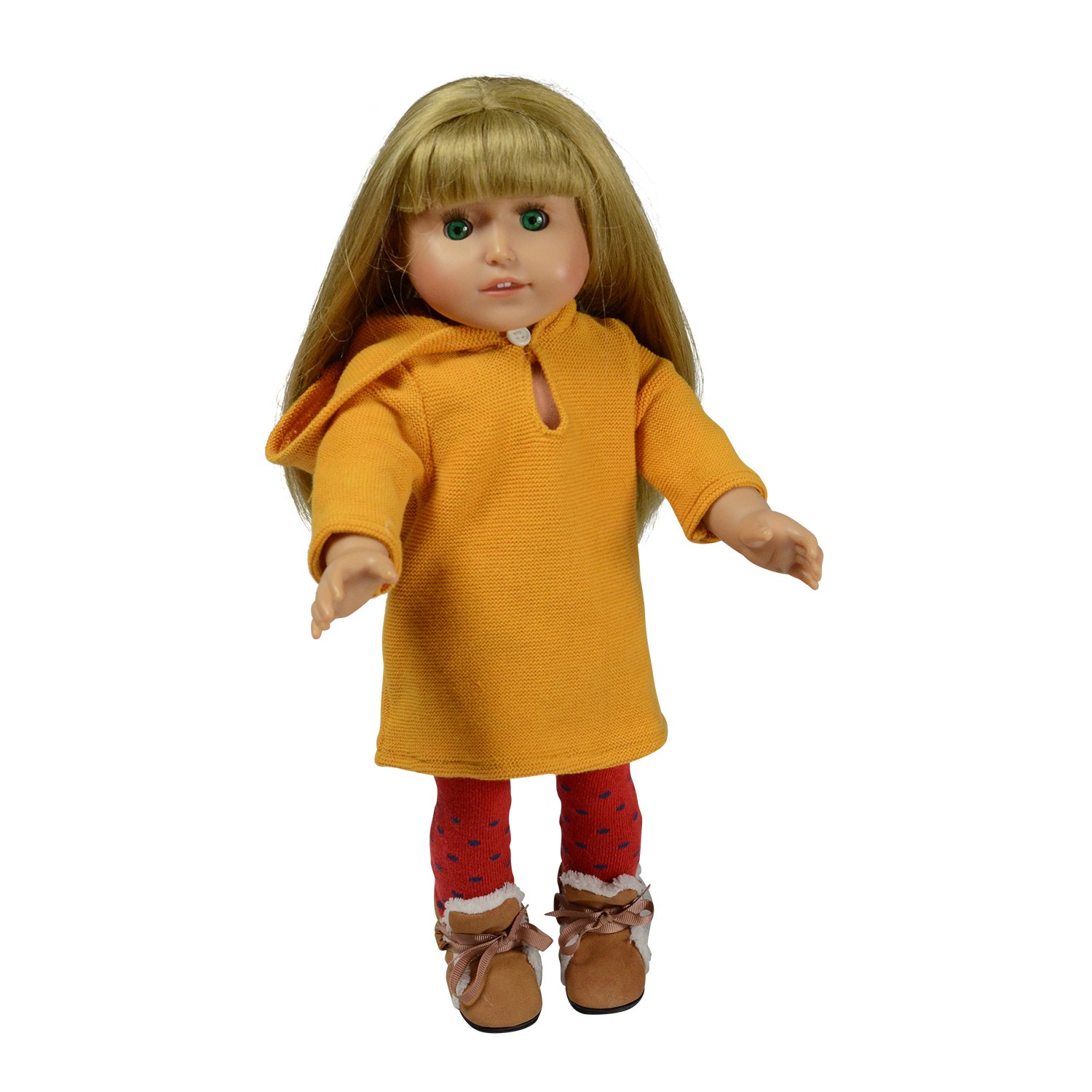 The New York Doll Collection Doll Complete Outfit For Fashion Girl Dolls - Includes Yellow Hoodie with Boots - Fits All 18 Inch/46cm Dolls - Doll Clothes - Doll Accessories