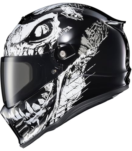 HJC F70 Carbon Kesta Helmet (Medium) (White/Black) : Automotive