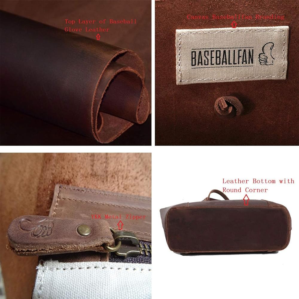 purse made of baseball glove leather