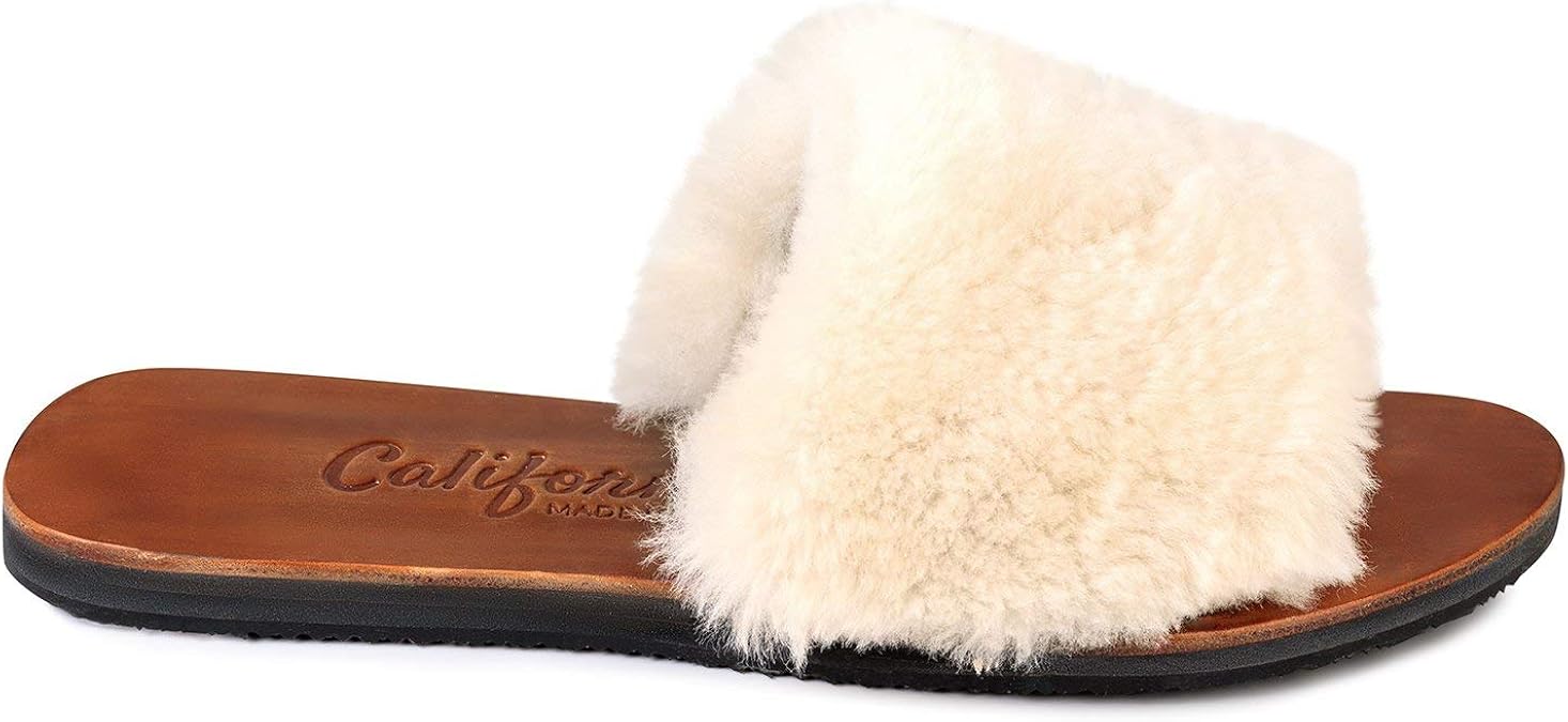 Californians Tory Women's Cream Shearling Slipper Made in