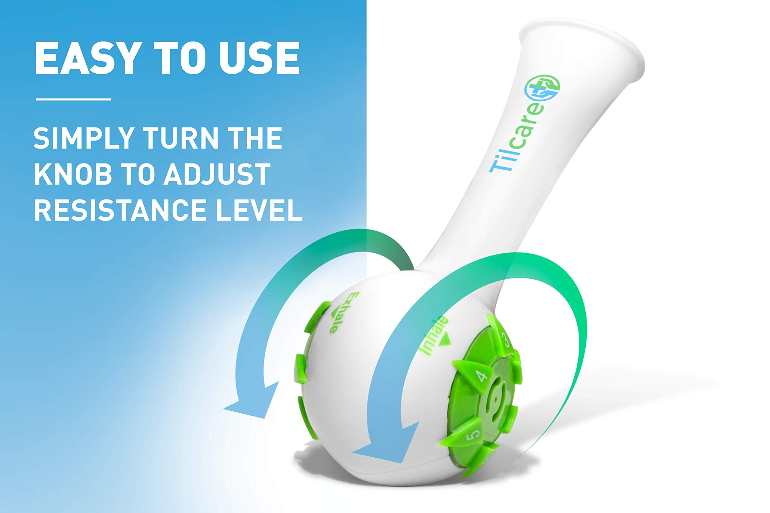 Tilcare Breathing Trainer & Lung Trainer - Ideal Breathing Exercise Device for Lungs, Effective Breather Device & Lung Exerciser Device, Best Breathing Device & Lung Strengthener, Tilcare Respiratory Trainer