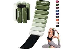 INDEPANDIA Adjustable Ankle & Wrist Weights for Women & Men, Set of 2 (1lb / 2lb Each), Silicone Weighted Bangles for Arm, Leg, Walking, Fitness, Yoga, Pilates Workout 24055