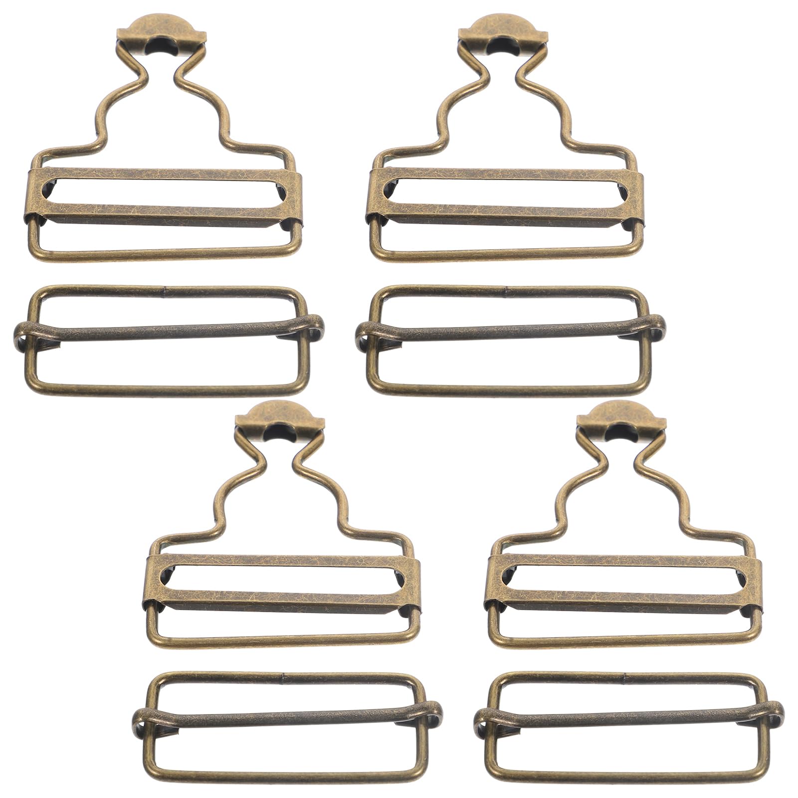 Adjustable Metal Bib Pants Buttons, Gourd Buckle Fasteners for Trousers and Jeans, Durable Bronze Clips for Diy Sewing Accessories 4Pcs