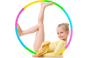 SIERLIKY Fitness Exercise Hoops for Kids, Detachable Adjustable Weight Size Colorful Exercise Hoops for Toy Gifts, Gymnastics, Playing Lose Weight, Suitable as Boys and Girls
