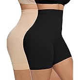 FRESBEIT Womens Shapewear Tummy Control, Girdles for Women Body Shaper High Waist Shapewear Shorts Under Dress