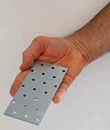 LLB Joining Plate Flat Connecting Iron Galvanised 10pc 140x60x2mm 5.5x2.3x0.08in view 5