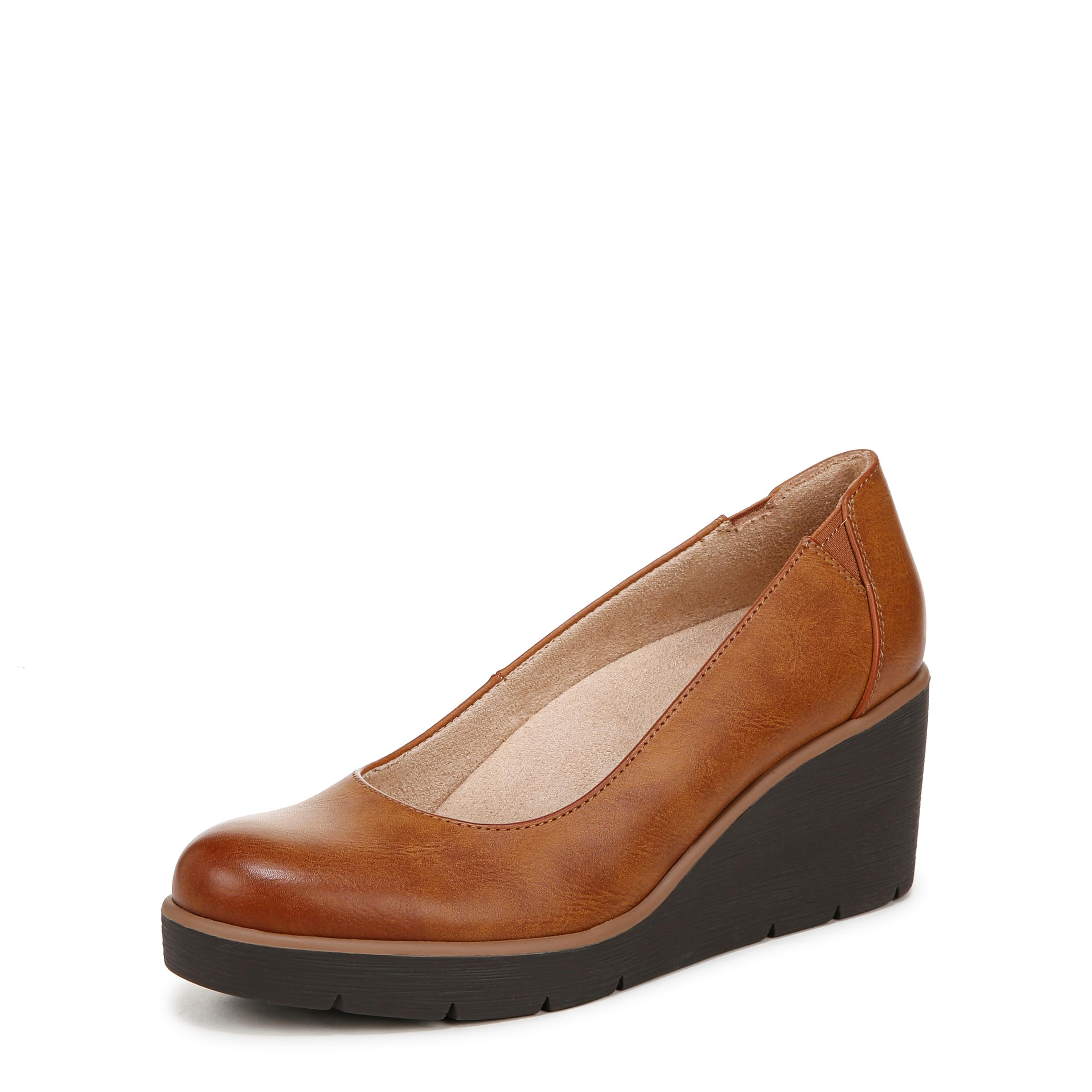Naturalizer Soul Womens About Time Wedge Casual Shoe Gingerbread Brown 5 M