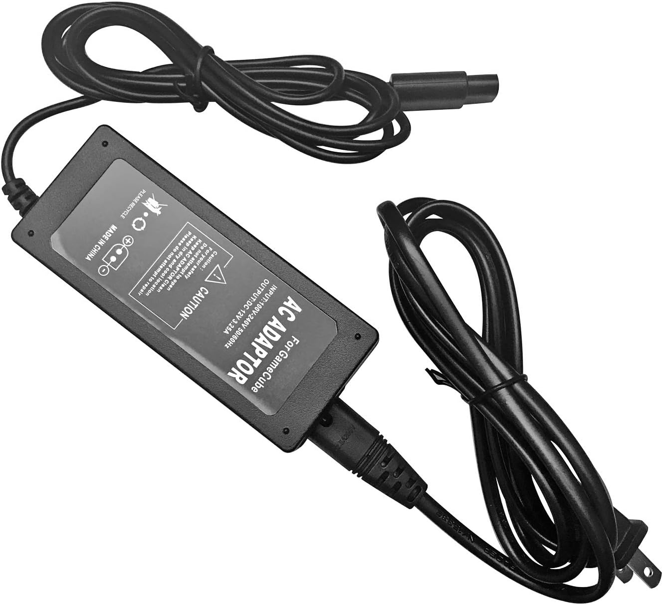 AreMe Gamecube Accessories Bundle - AC Power Supply Adapter, AV Cable, Wired Controller, Extension Cable and Memory Card for Nintendo Gamecube NGC System: Computers & Accessories