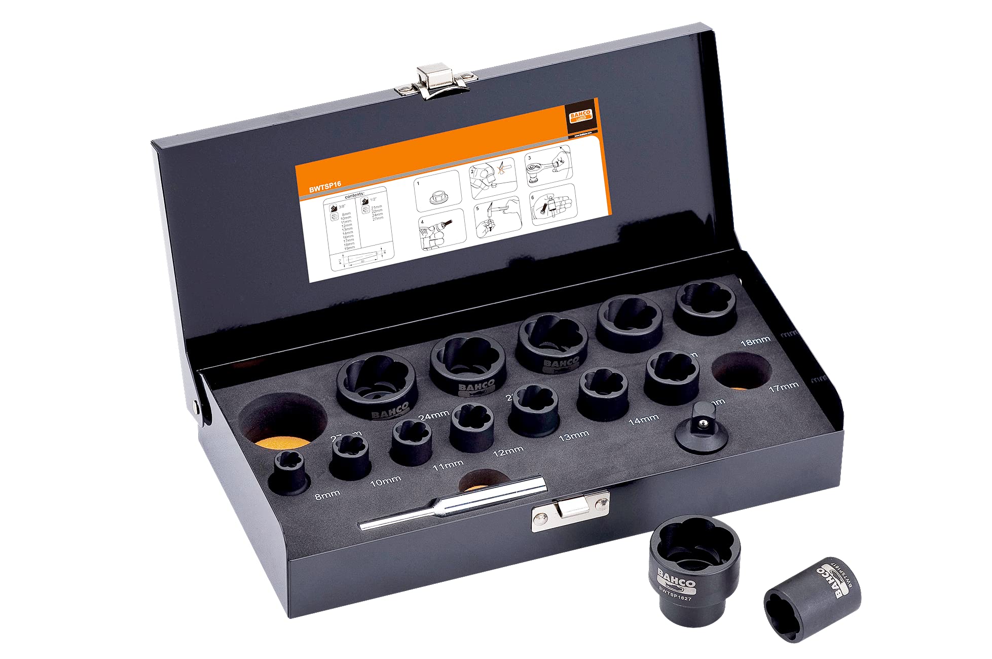 Bahco BWTSP16 Twist Socket Set, Multi-Colour