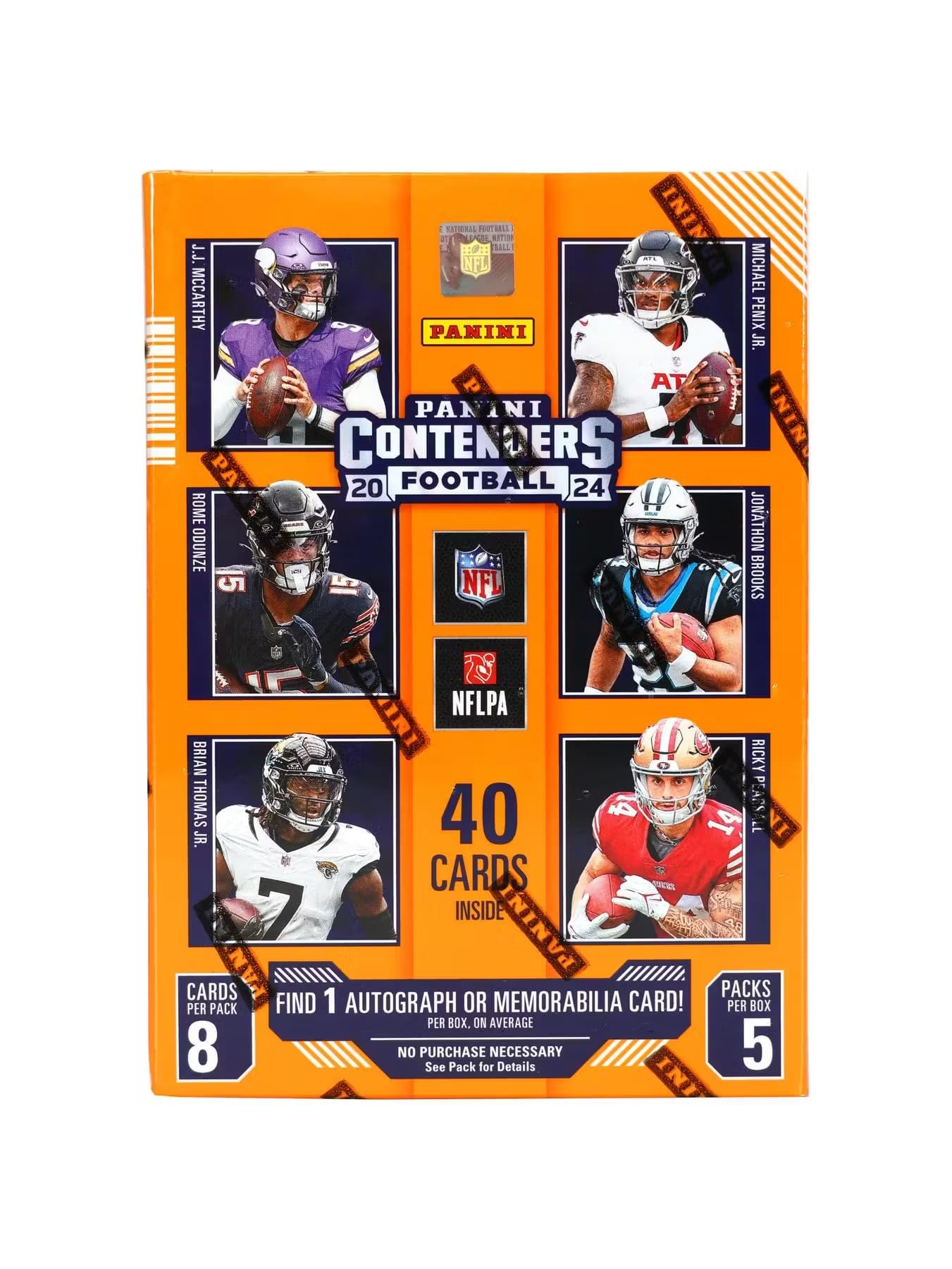Photo 1 of 2024 Panini Contenders Football Trading Card Blaster Box (1 One Autograph or Memorabilia Card Per Box)