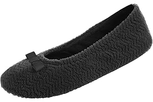 isotoner Women's Diamond Microterry Ballerina Slippers