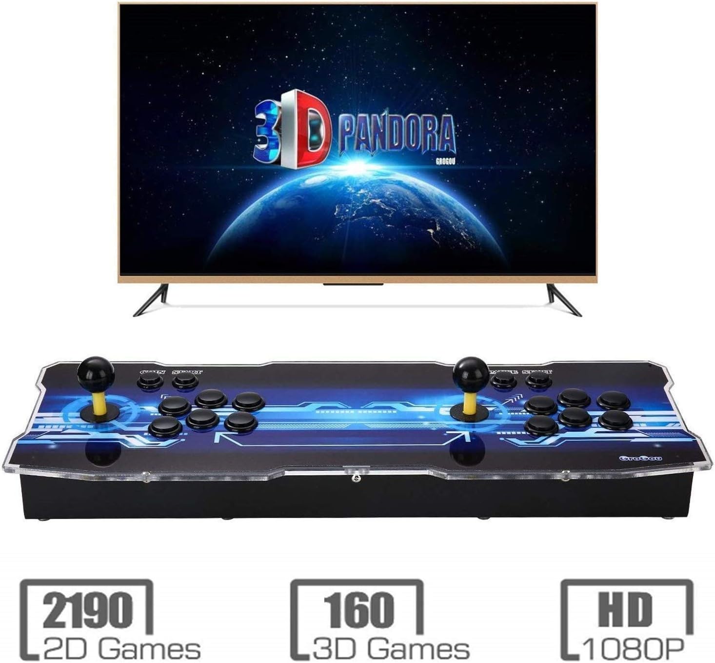 Arcade Machine 2350 giochi classici Real Pandora Box 3D 2 giocatori Joystick Arcade Console 1920x1080 Full HD