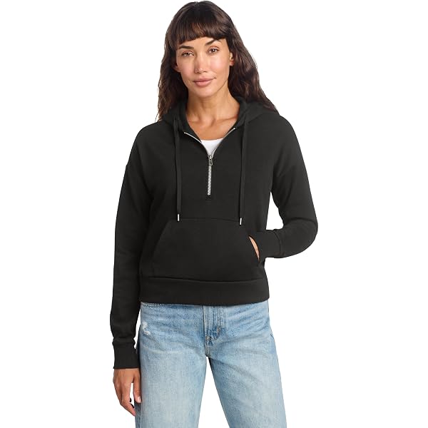 Amazon.com: District Women's Perfect Tri Fleece 1/2-Zip Pullover